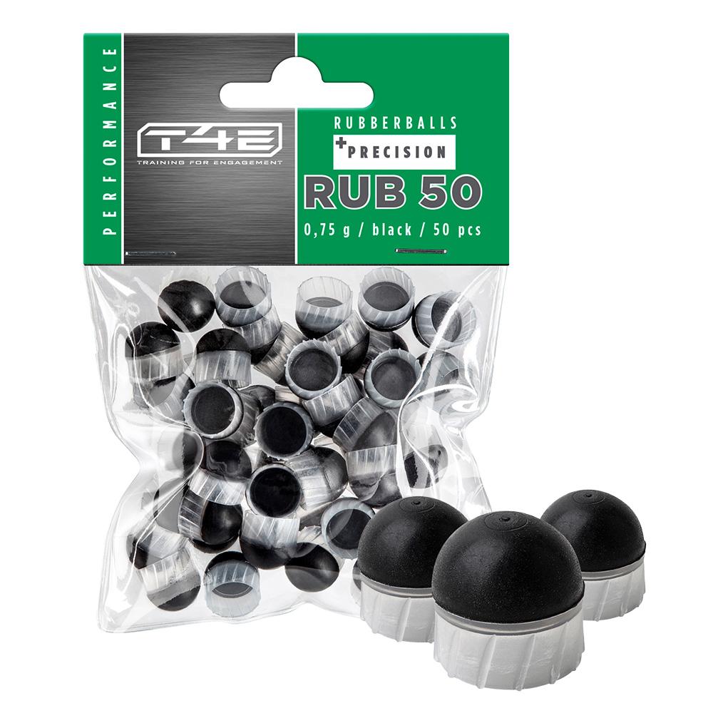 T4E RubberBalls PRECISION+  /   Black / 50 stuks / 0,75 gram / voor Umarex .50 Co2 TP50 pistool-3221-a